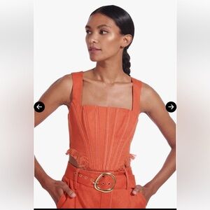 Staud Orange Triton Top (NWT)